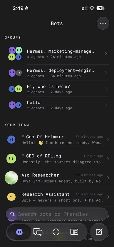 Cadu bots roster with active agents